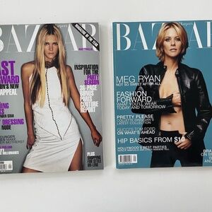 Grouping of Two 1999 Harpers Bazaar-Meg Ryan